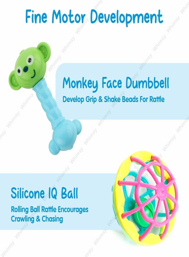 ويمسي مجموعة خشخيشات ويمسي بيبي كيندر للأطفال من عمر 0 إلى 6 أشهر، غير سامة، خالية تمامًا من مادة BPA، خشخيشات للأطفال الرضع للإمساك بها وتدويرها وهزها، خشخيشات ملونة مكونة من 8 قطع، لعبة حسية تعليمية مبكرة - Image 4